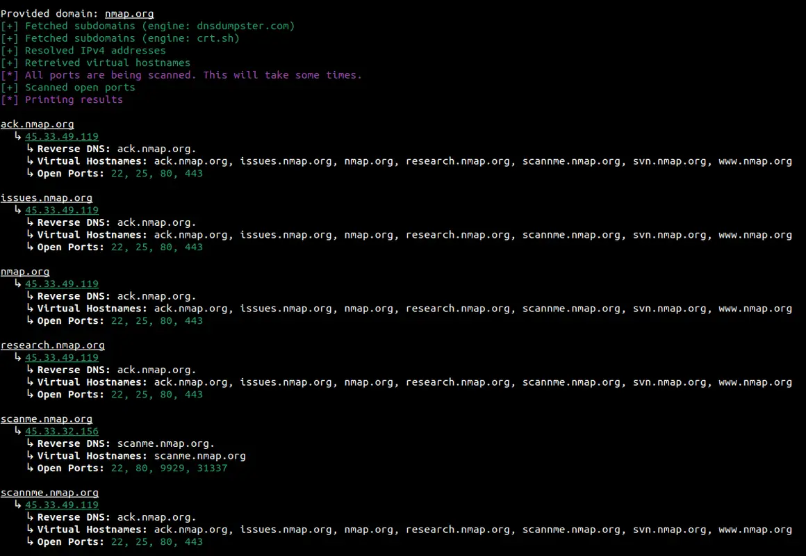 network scanning