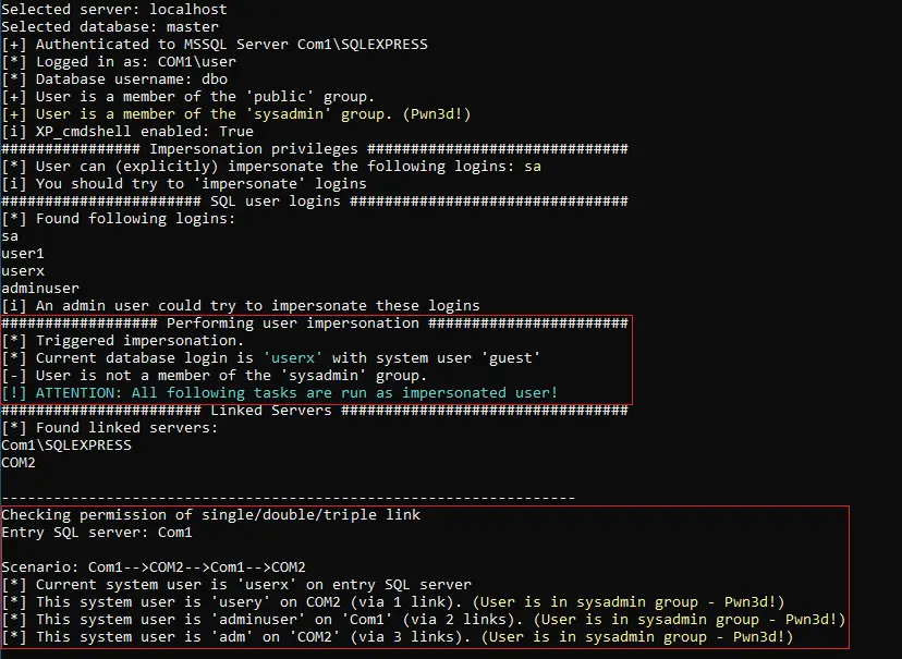 MSSQL ATTACK TOOL - A swiss army knife for pentesting MSSQL servers